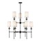 Z-Lite Emily 9 Light Chandelier, Matte Black & Off White 3033-9MB - alternate 5